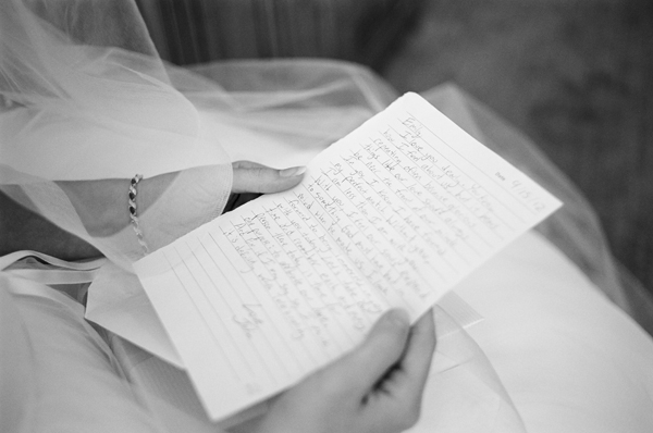 wedding morning letter