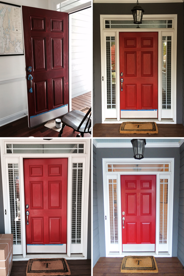 Our new red front door! Em for Marvelous