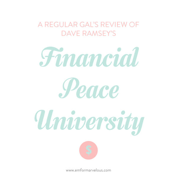 financial peace university review